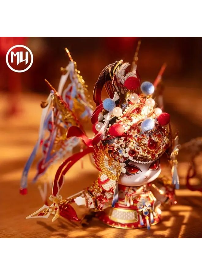 General Cat 3D Metal Puzzle Assembly Model Handmade Ornament Red Golden Gift - Image 3